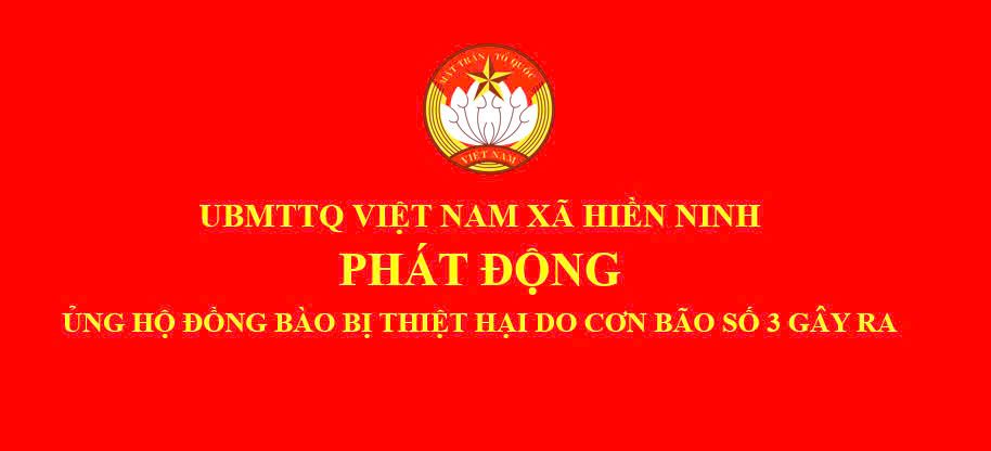 Thường trực UBMTTQ Việt Nam xã Hiền Ninh kêu gọi ủng hộ các tỉnh, Thành phố bị thiệt hại do bão lũ